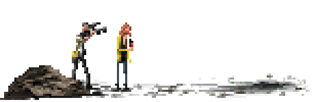 A photographer and a protester in the street